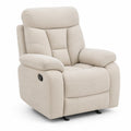 Sillón reclinable de poliéster beige 95x90x100 cm