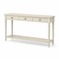Mesa consola de madera con cajones y estante inferior