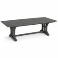 Mesa de comedor para exterior de resina negra 200x100x74 cm