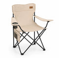 Silla plegable de exterior con marco de acero y asiento de poliéster