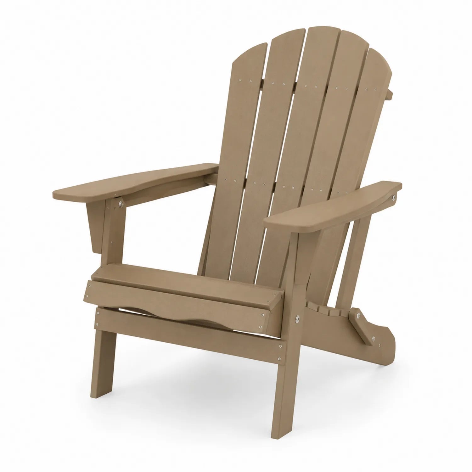 Silla Adirondack de Plástico Marrón para Exterior