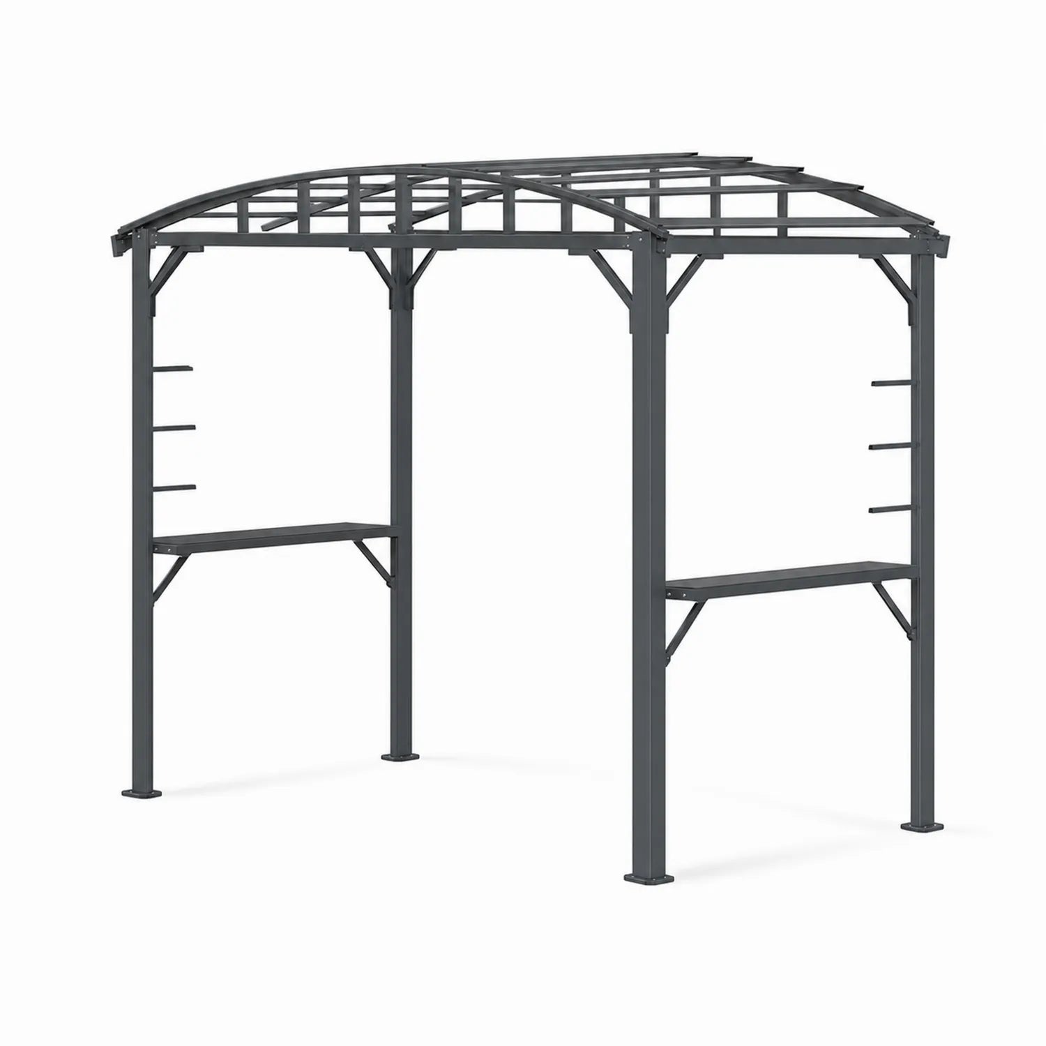 Pérgola de Acero para Jardín en Gris